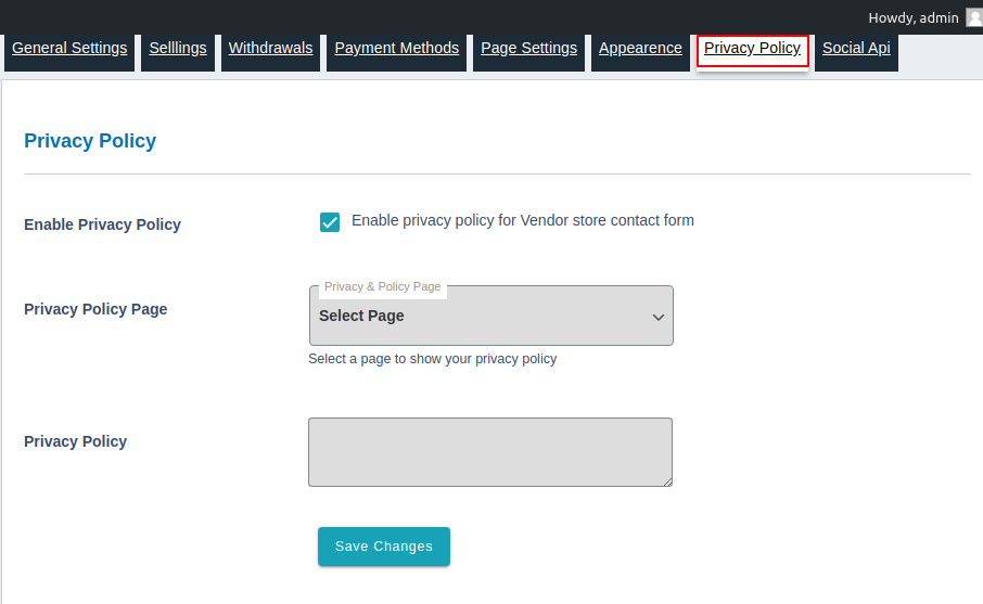 Multivendor(Multi Vendor) Marketplace For WooCommerce Admin Anouncements Page.