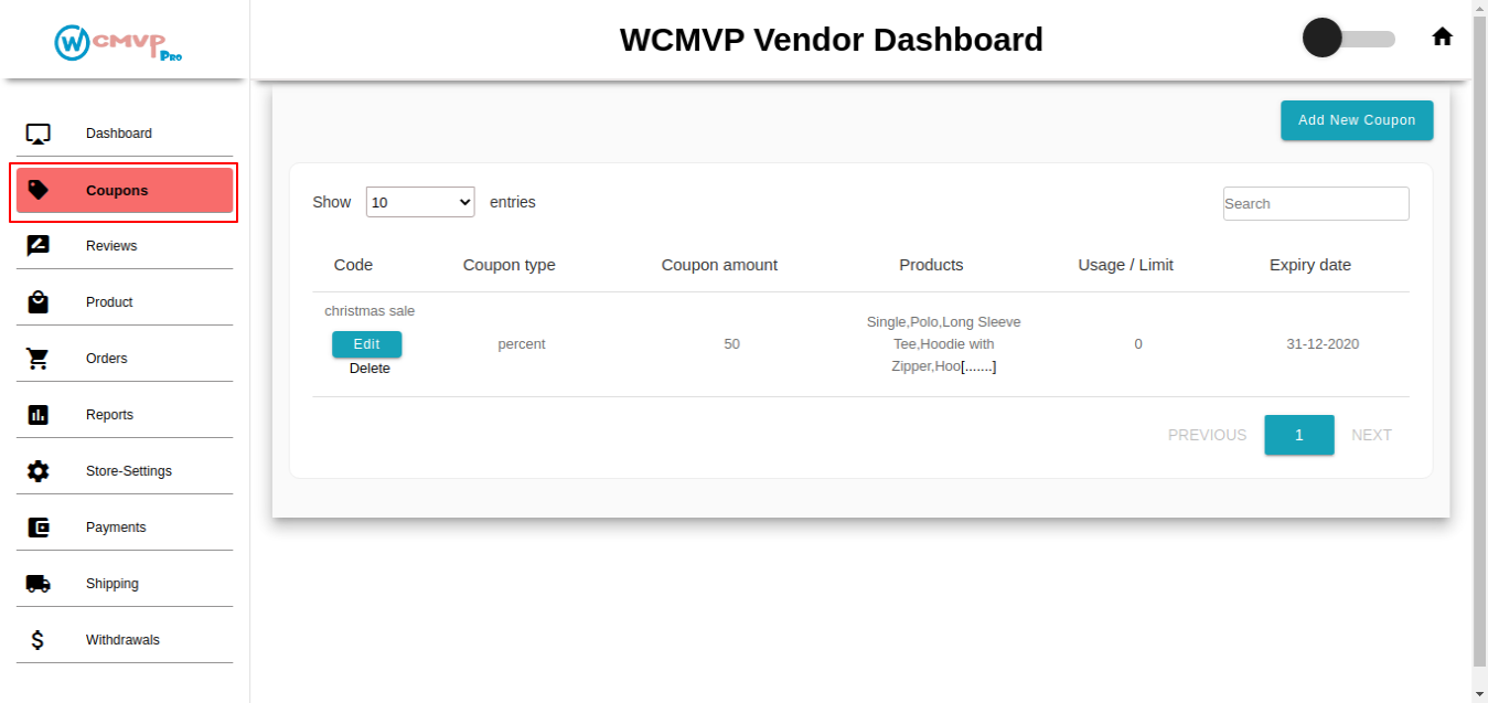 Multivendor(Multi Vendor) Marketplace For WooCommerce Admin Setings Withdrawals Page.