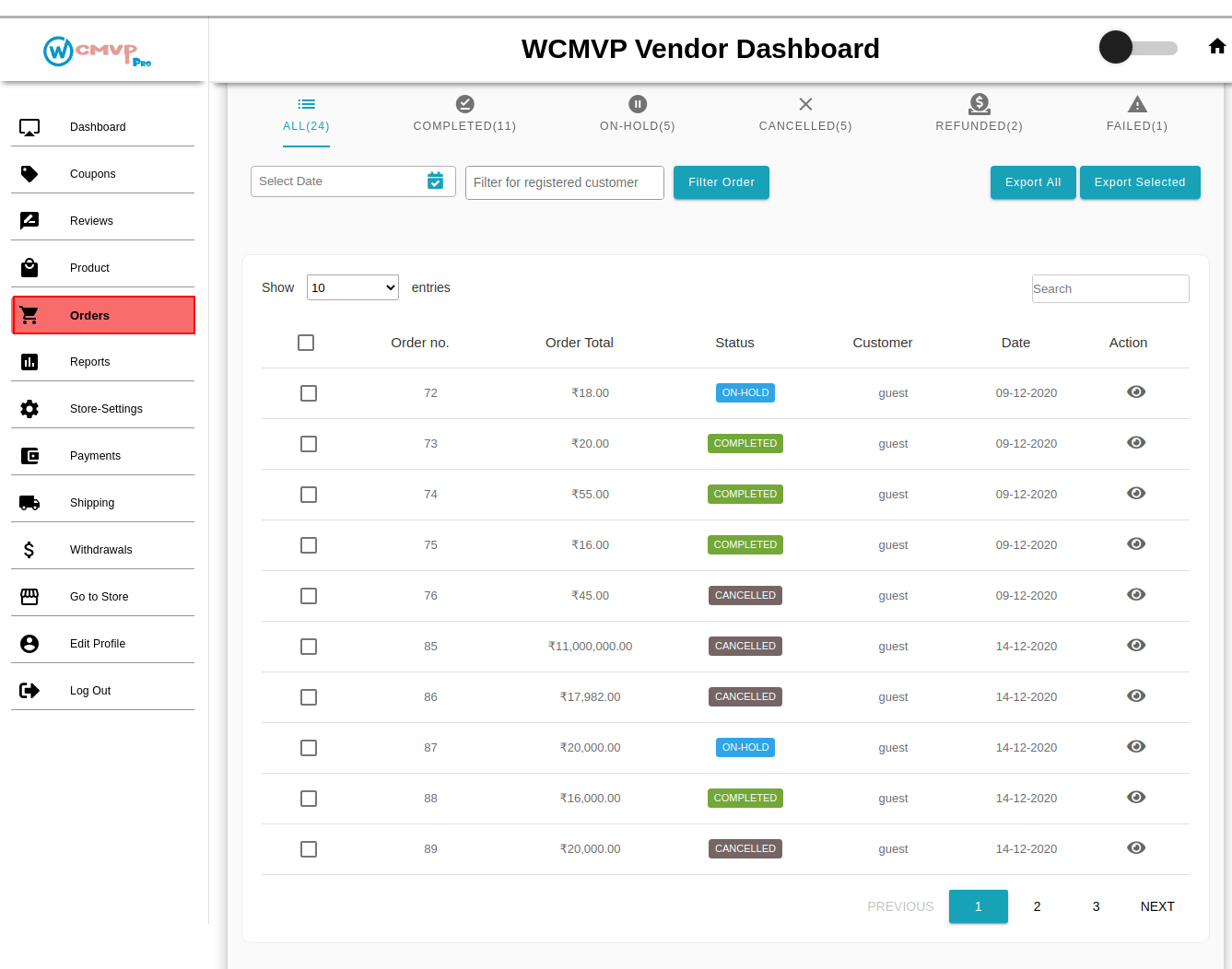 Multivendor(Multi Vendor) Marketplace For WooCommerce Admin Setings Appearance Page.