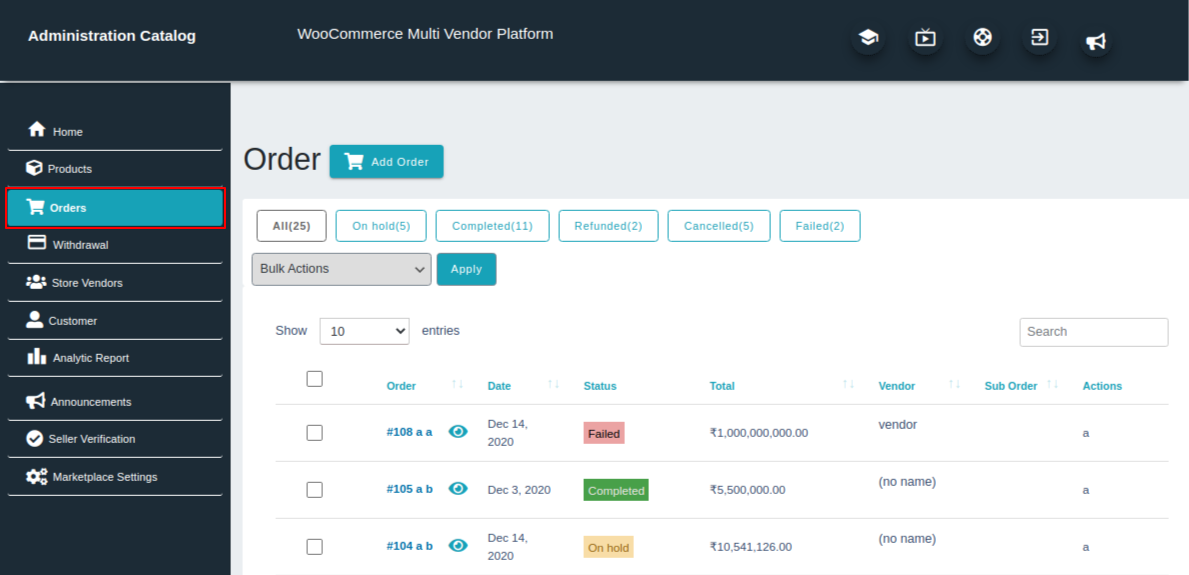 Multivendor(Multi Vendor) Marketplace For WooCommerce Vendor Store Listing Page.