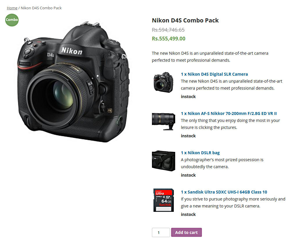 Wcpb bundled product page