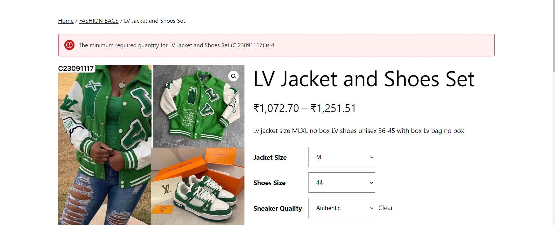 Product limits validations in Cart