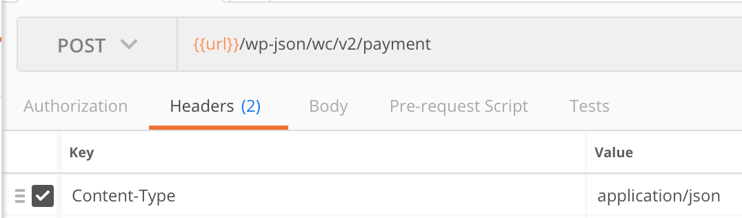 An sample REST API POST request to process payment using [WC REST Payment](https://wordpress.org/plugins/wc-rest-payment/).