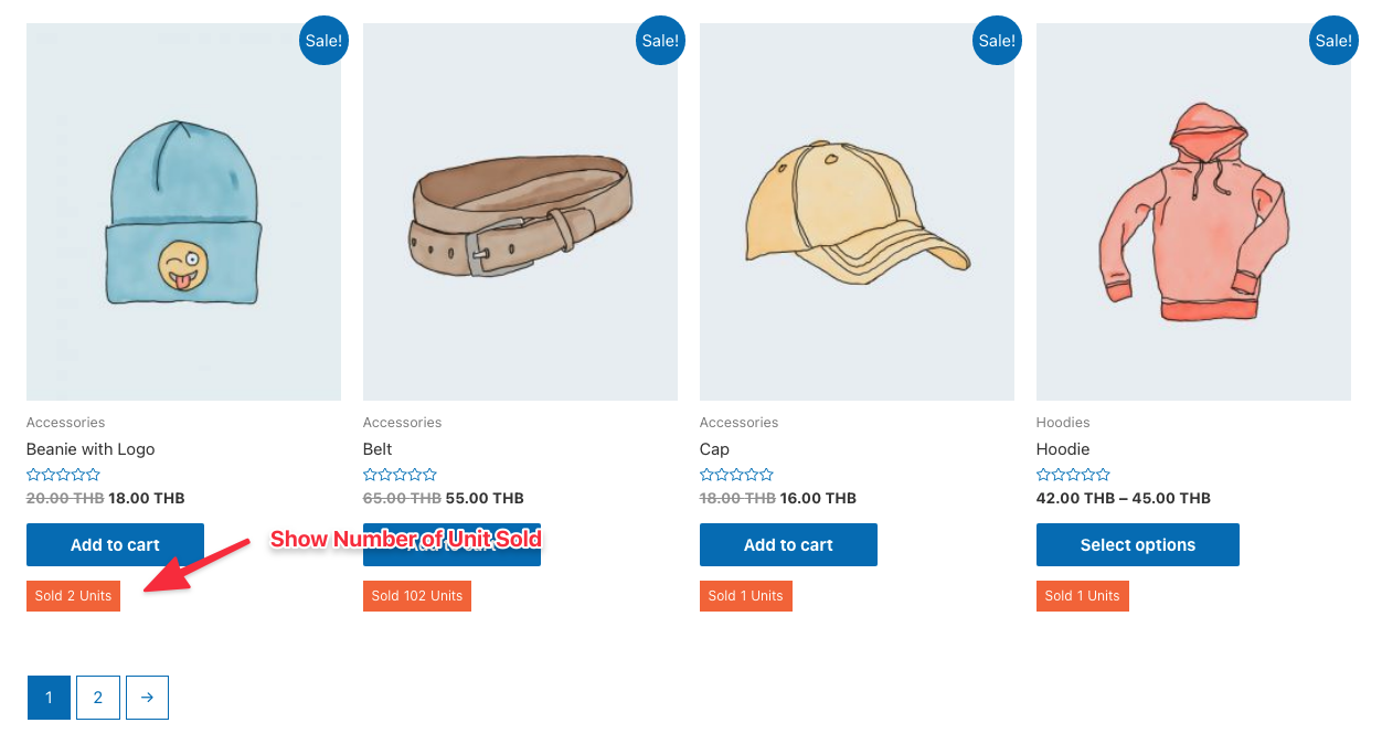 Unit Sold Display Frontend on Single Product.
