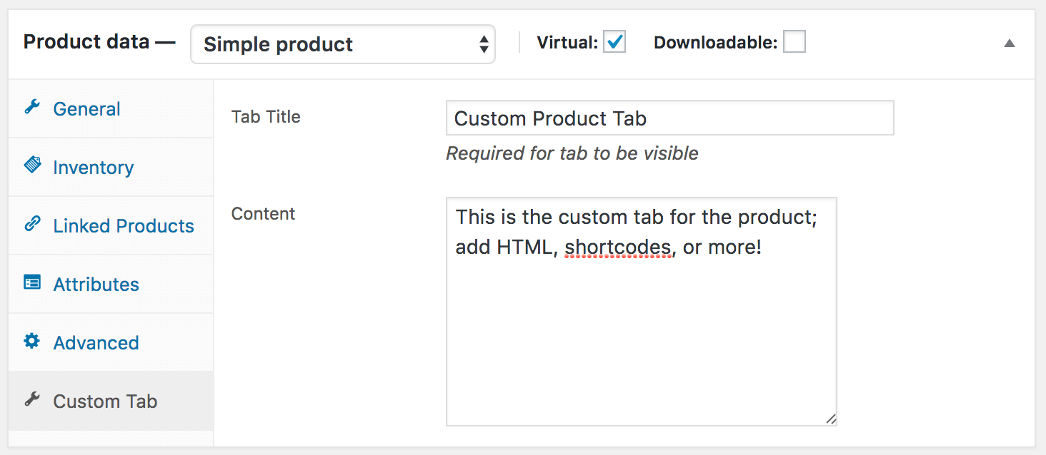 Adding a custom tab to a product in the admin