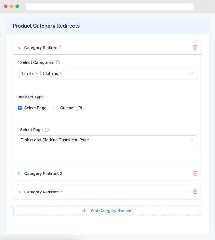 Advanced redirect rules available in Pro.