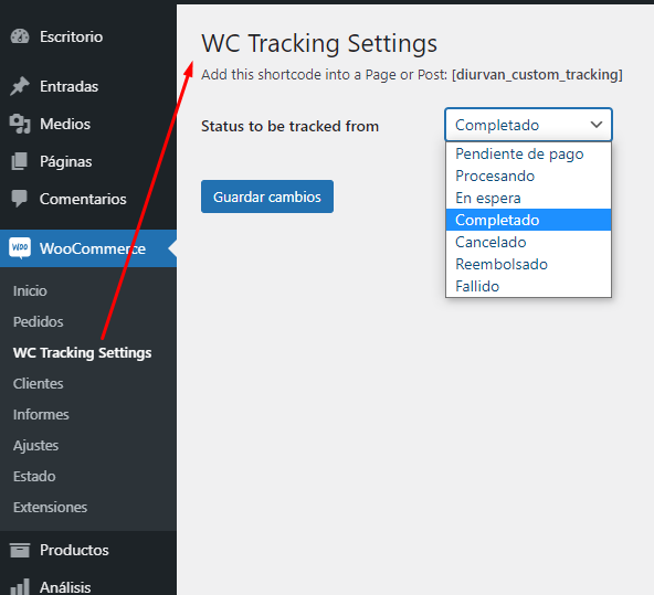 Set state from which the tracking states will be viewed