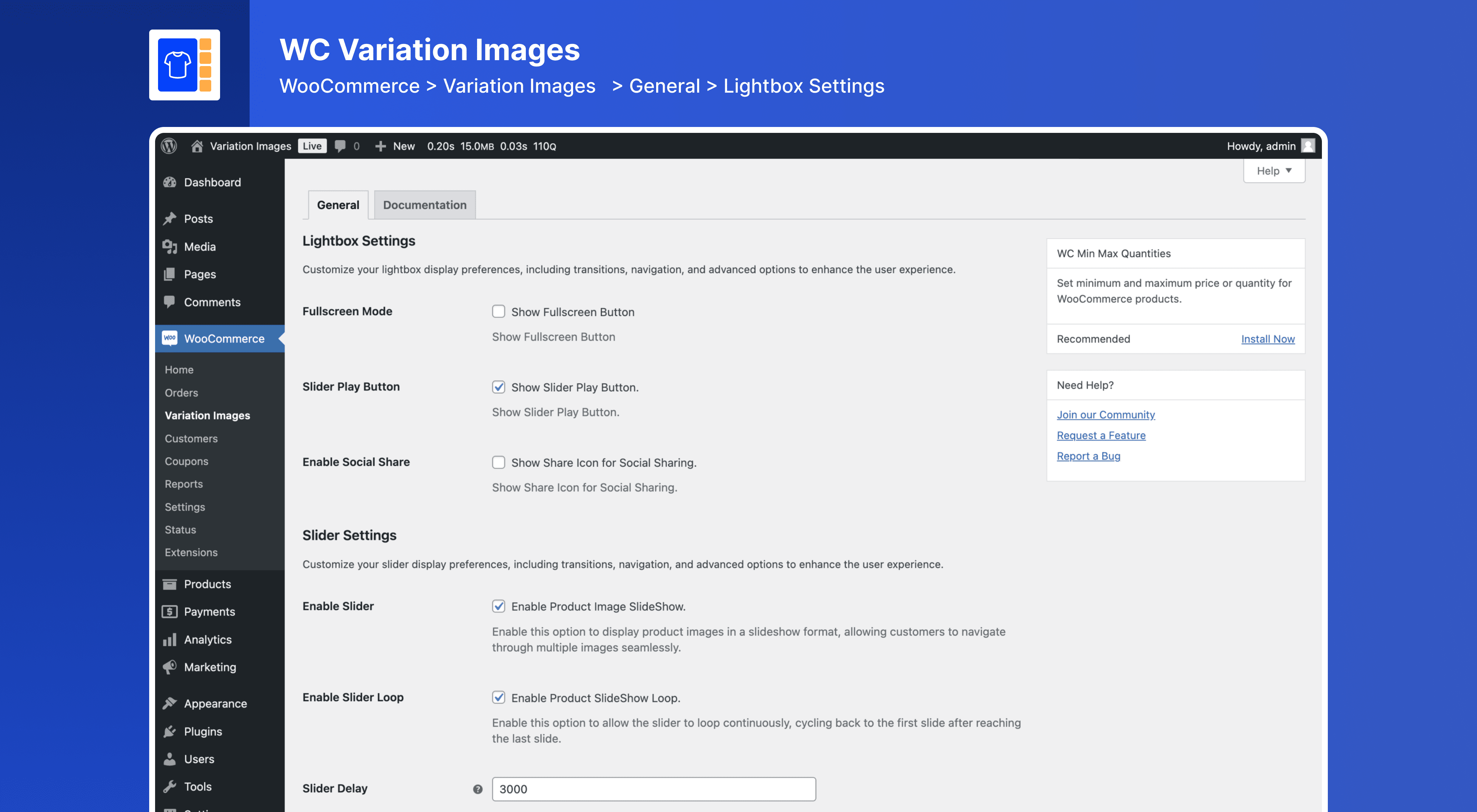 Lightbox Settings (PRO).
