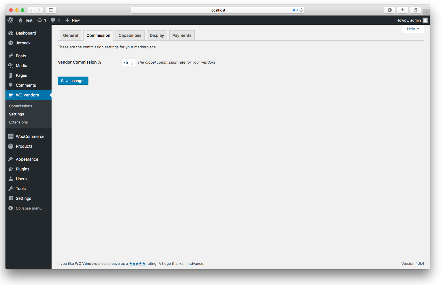 Capabilities Order - Configure what the vendors can do with their orders