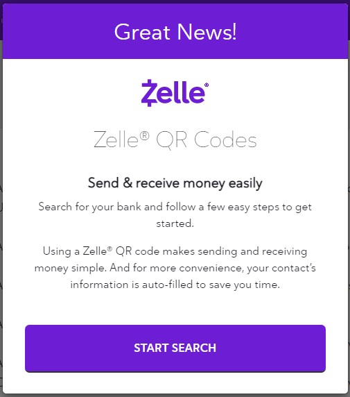 This is where the Zelle link/QR code brings the customer with a prefilled order information
