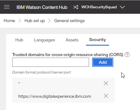 How to configure CORS.