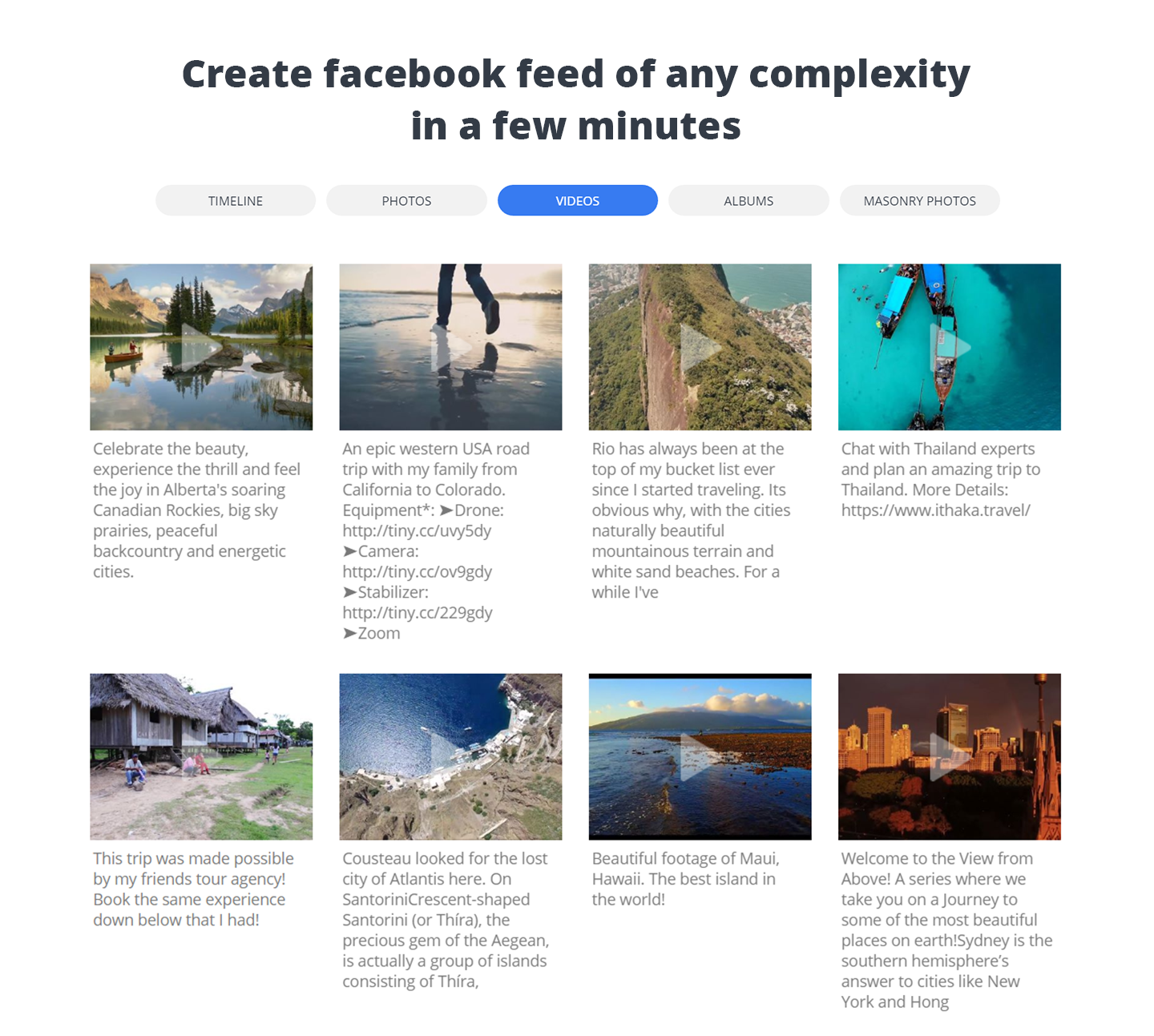 10Web Facebook Feed - Videos