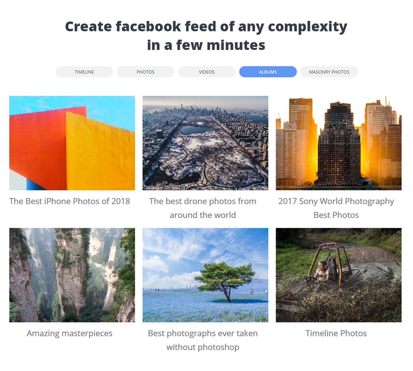10Web Facebook Feed - Albums view