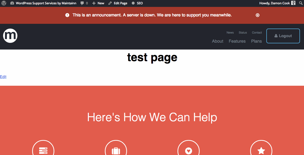 The results are saved to post meta on the page and visible as soon as you save the page.