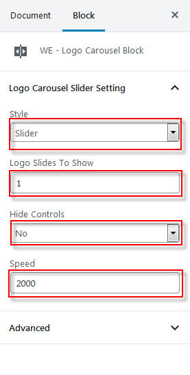 Testimonials Slider Setting