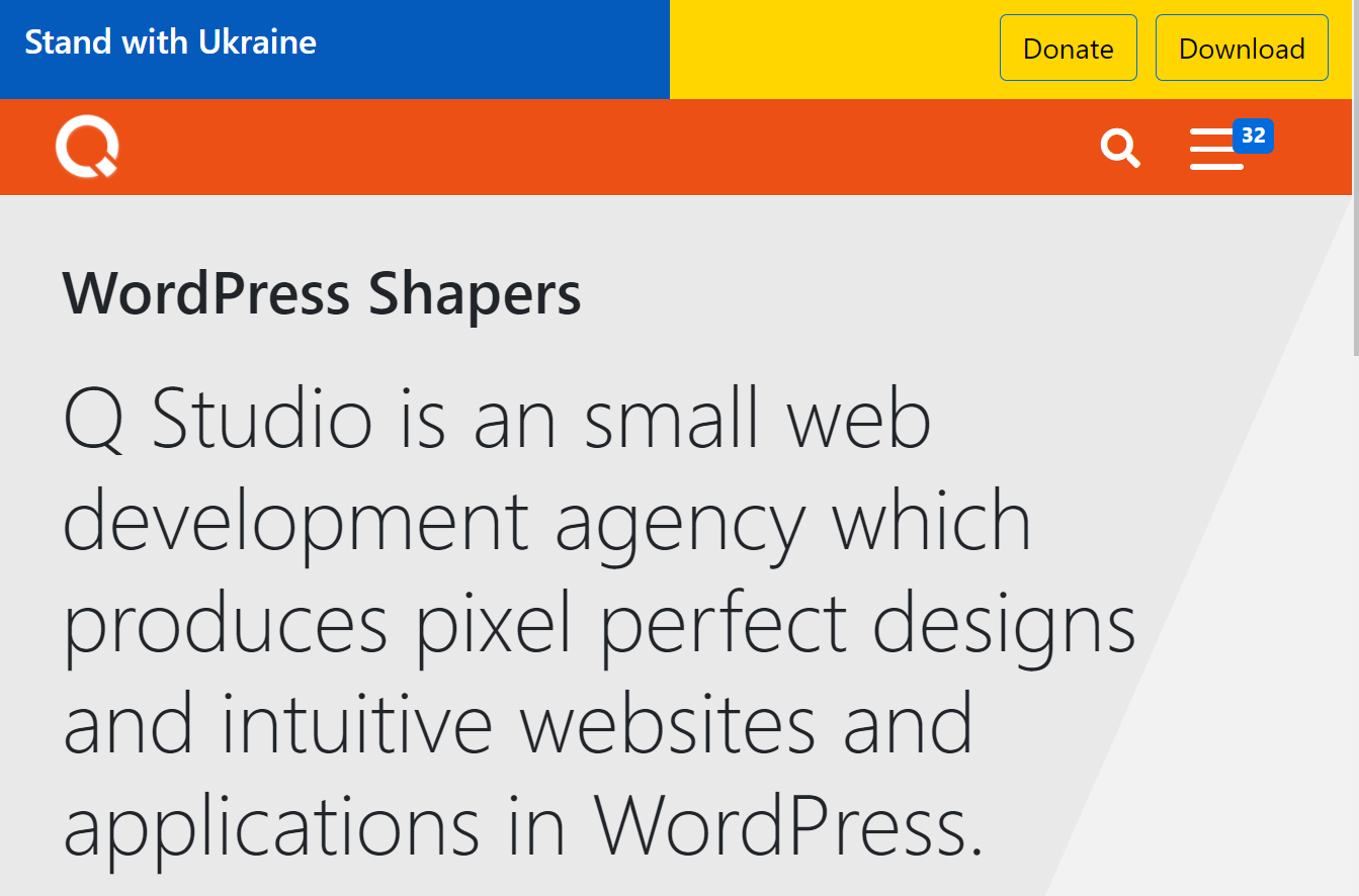 Example of front-end view