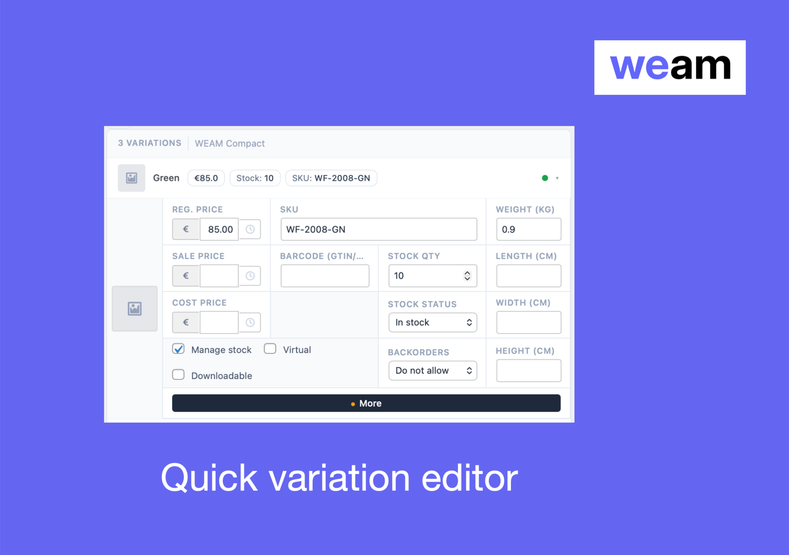 Per-Attribute Settings — Configure input type, validation, sorting, and layout per attribute
