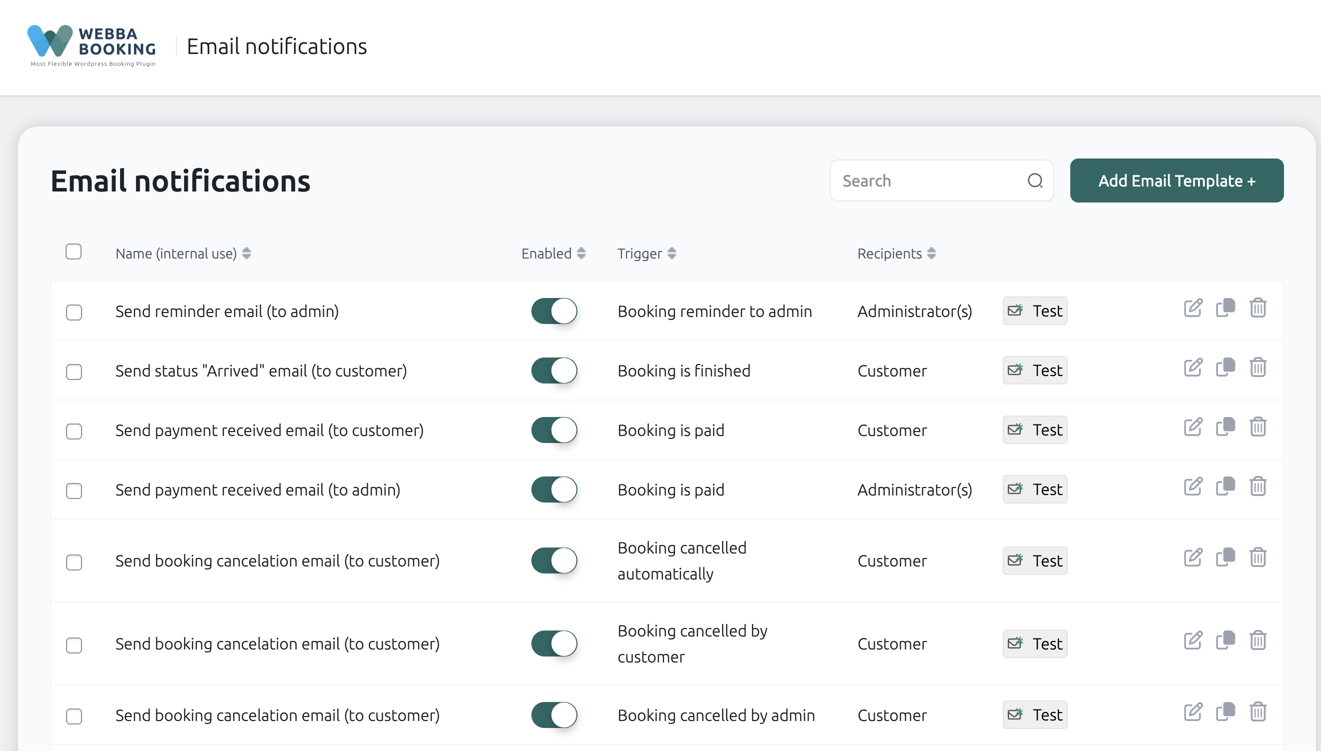 Modern looking booking form