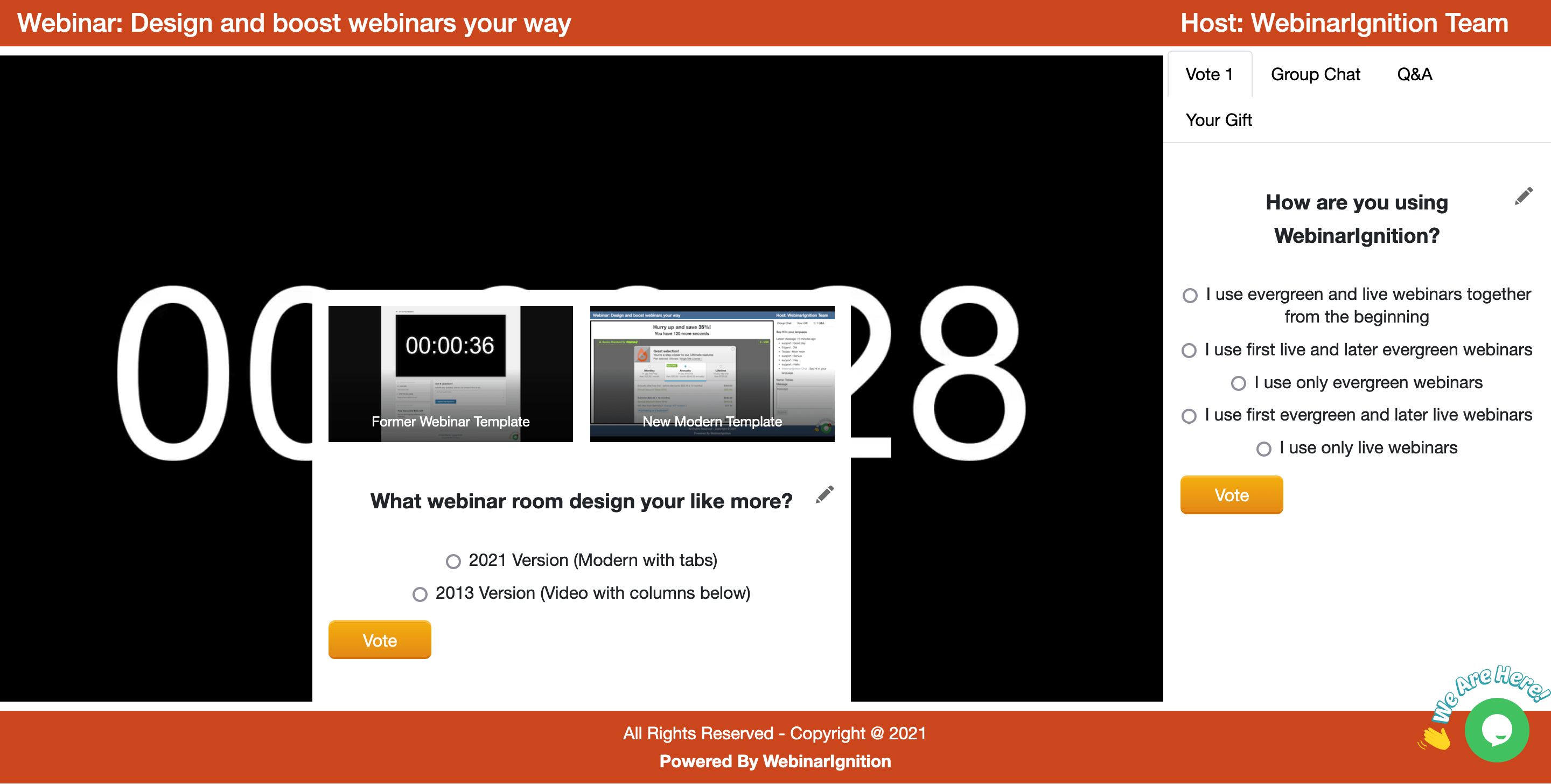 Sent recorded and live webinar reminders beautifully