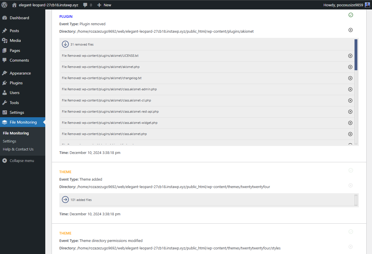 The plugin can also detect when new files are added to the core of your website, even if it is not a WordPress or php file.