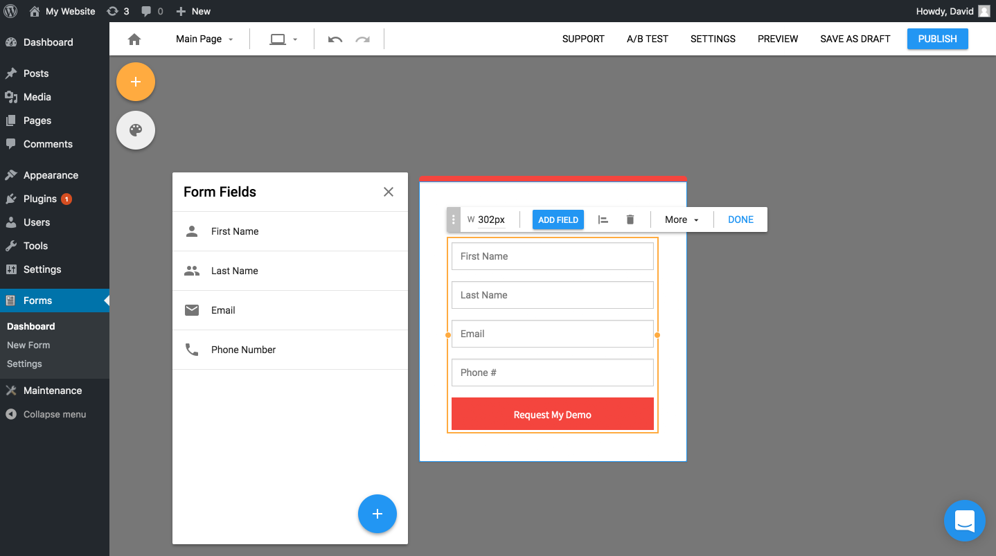 Form Publishing Options