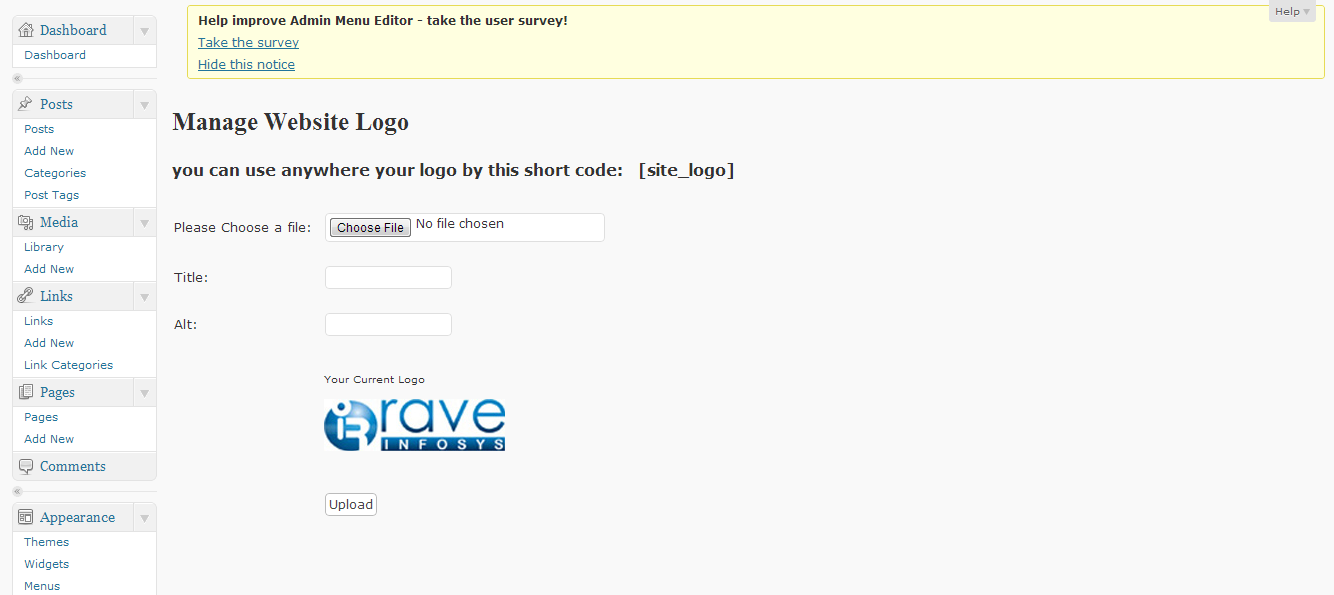 Upload Your Website Logo