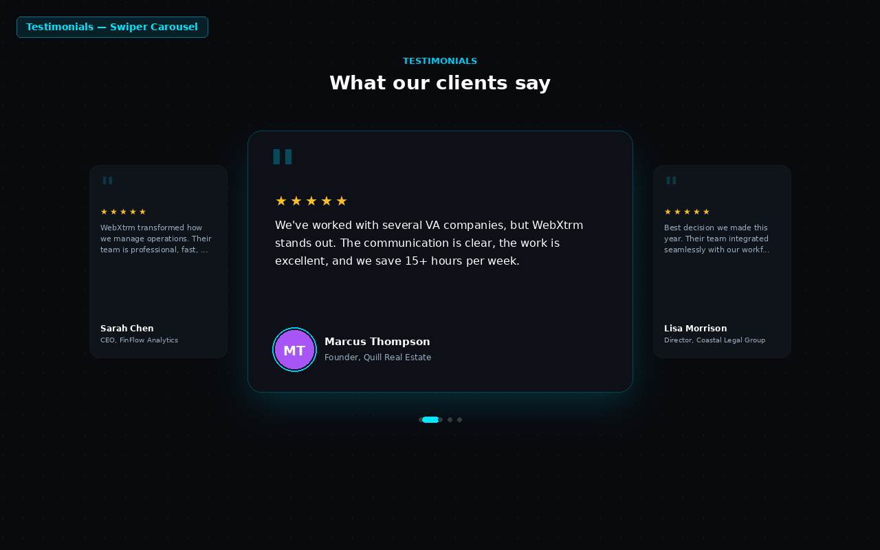 Service Pillars — 4-column service categories with sub-services checklist