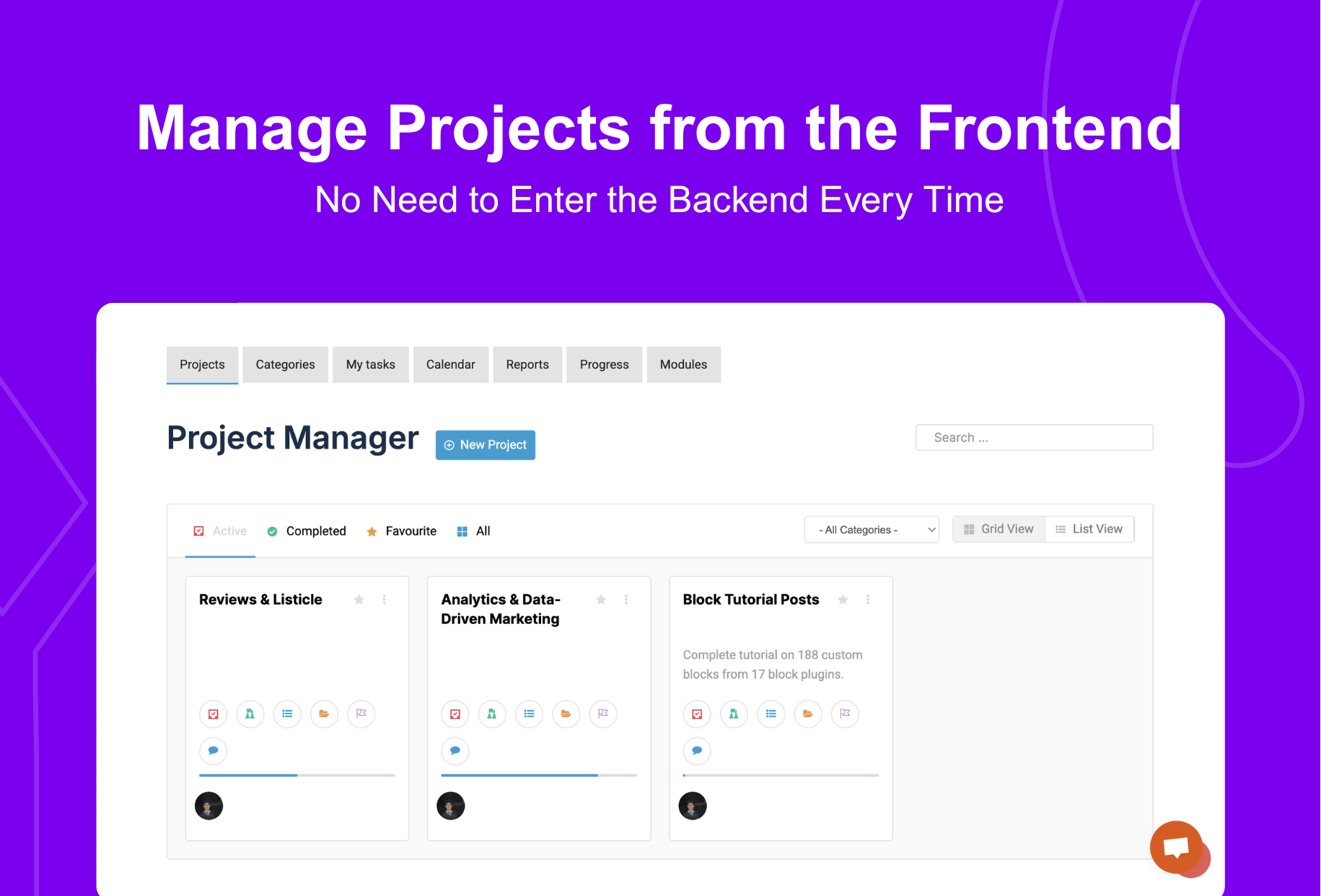 Have project overview at a glance