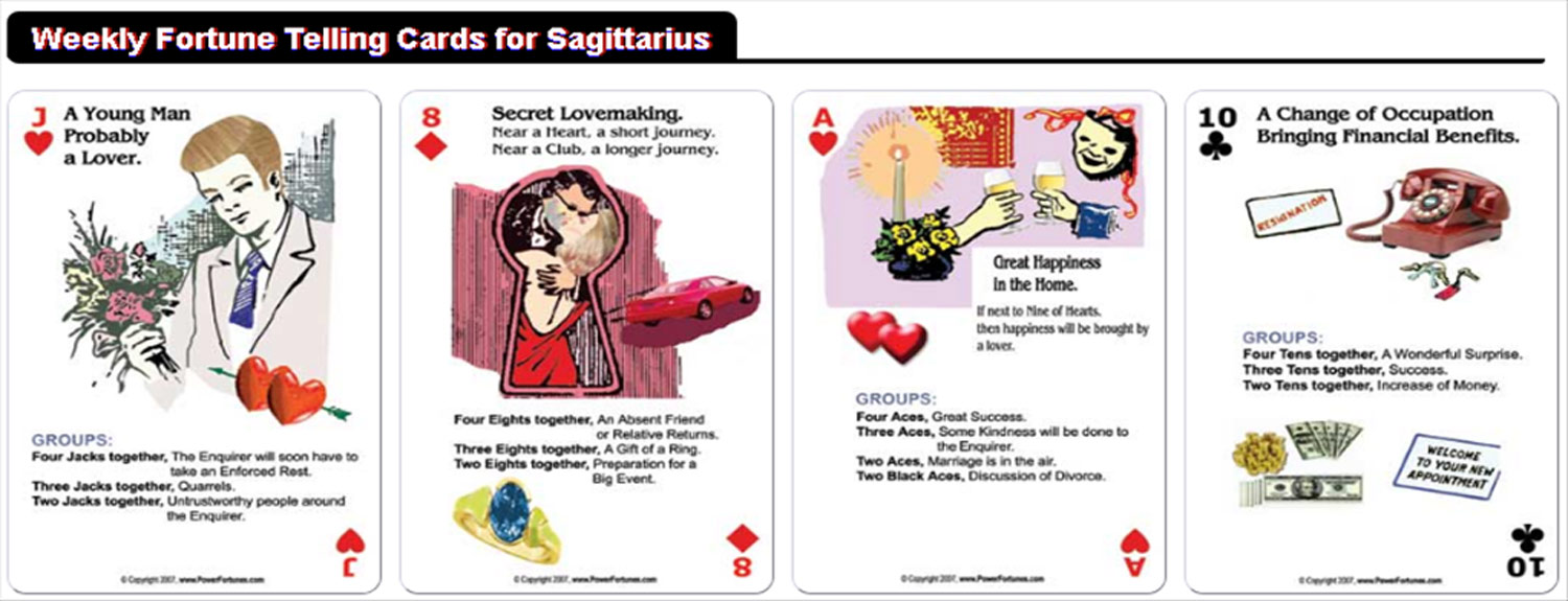 The fortune telling cards for the week, for Aries.