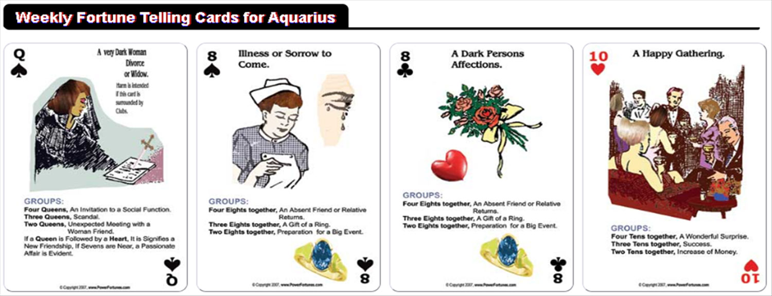 The fortune telling cards for the week, for Gemini.