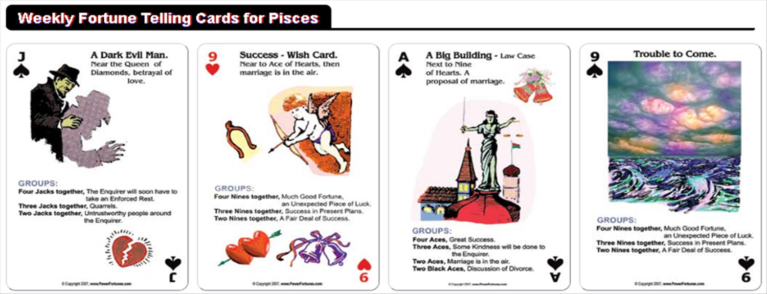 The fortune telling cards for the week, for Cancer.