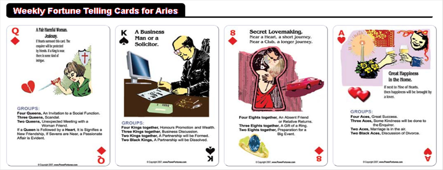 The fortune telling cards for the week, for Virgo.
