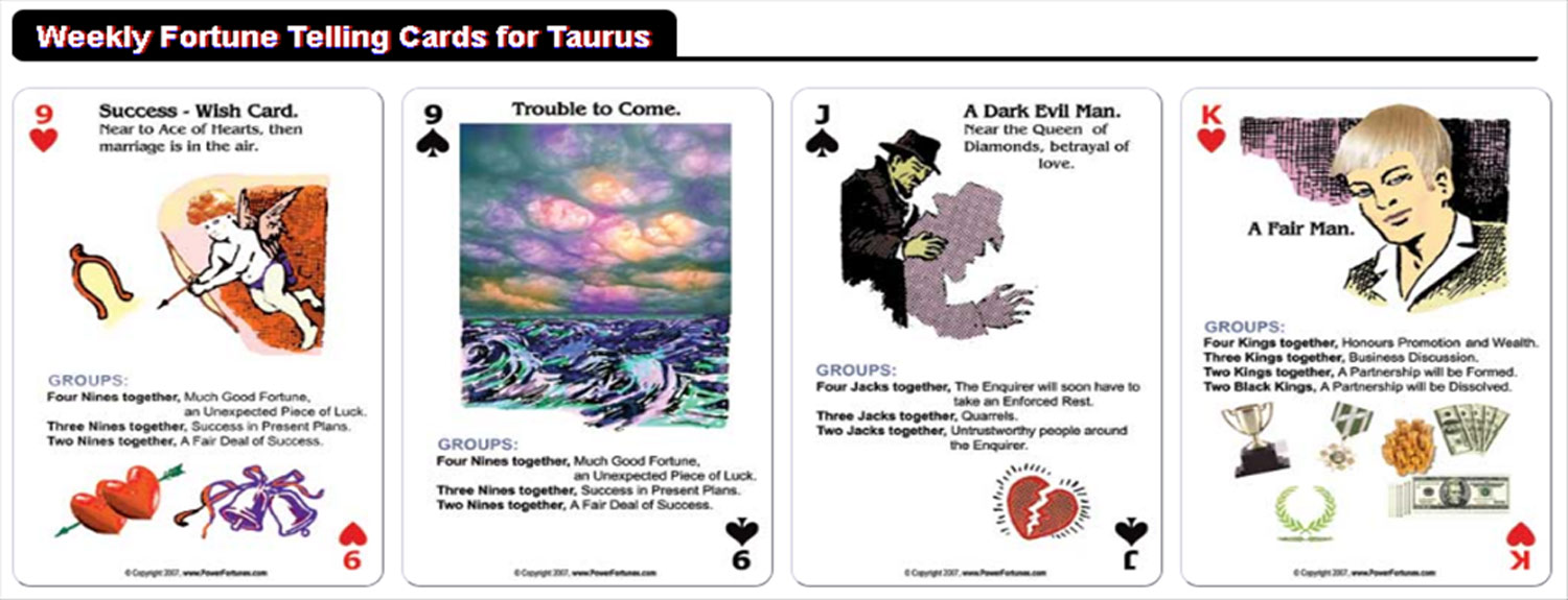 The fortune telling cards for the week, for Libra.