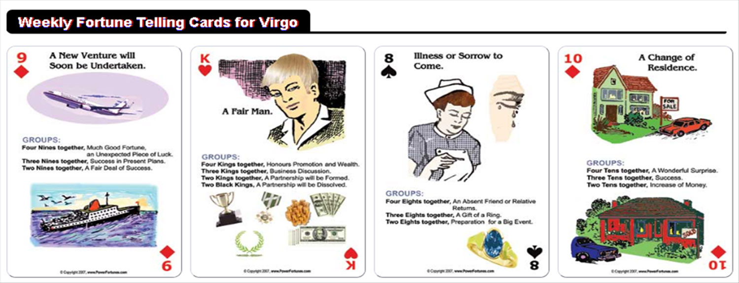 The fortune telling cards for the week, for Aquarius.
