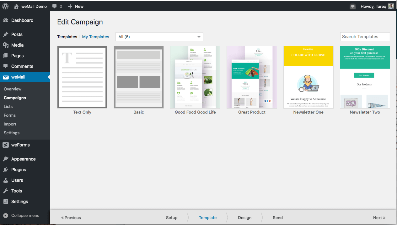 Drag drop template builder