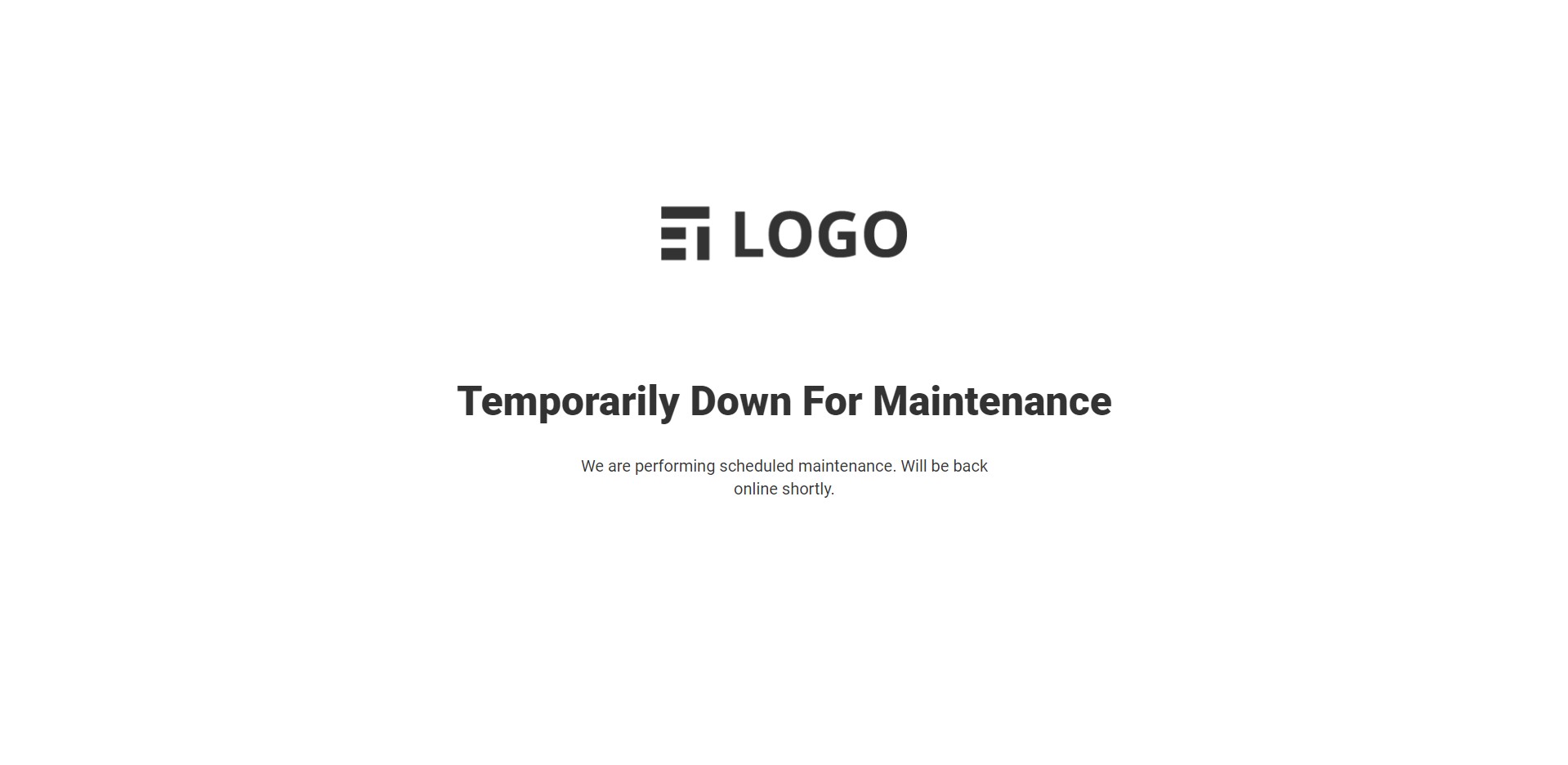 Frontend: Default layout when maintenance mode is enabled