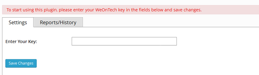 WeOnTech Auto Social Poster Settings page on your WordPress Admin Panel.