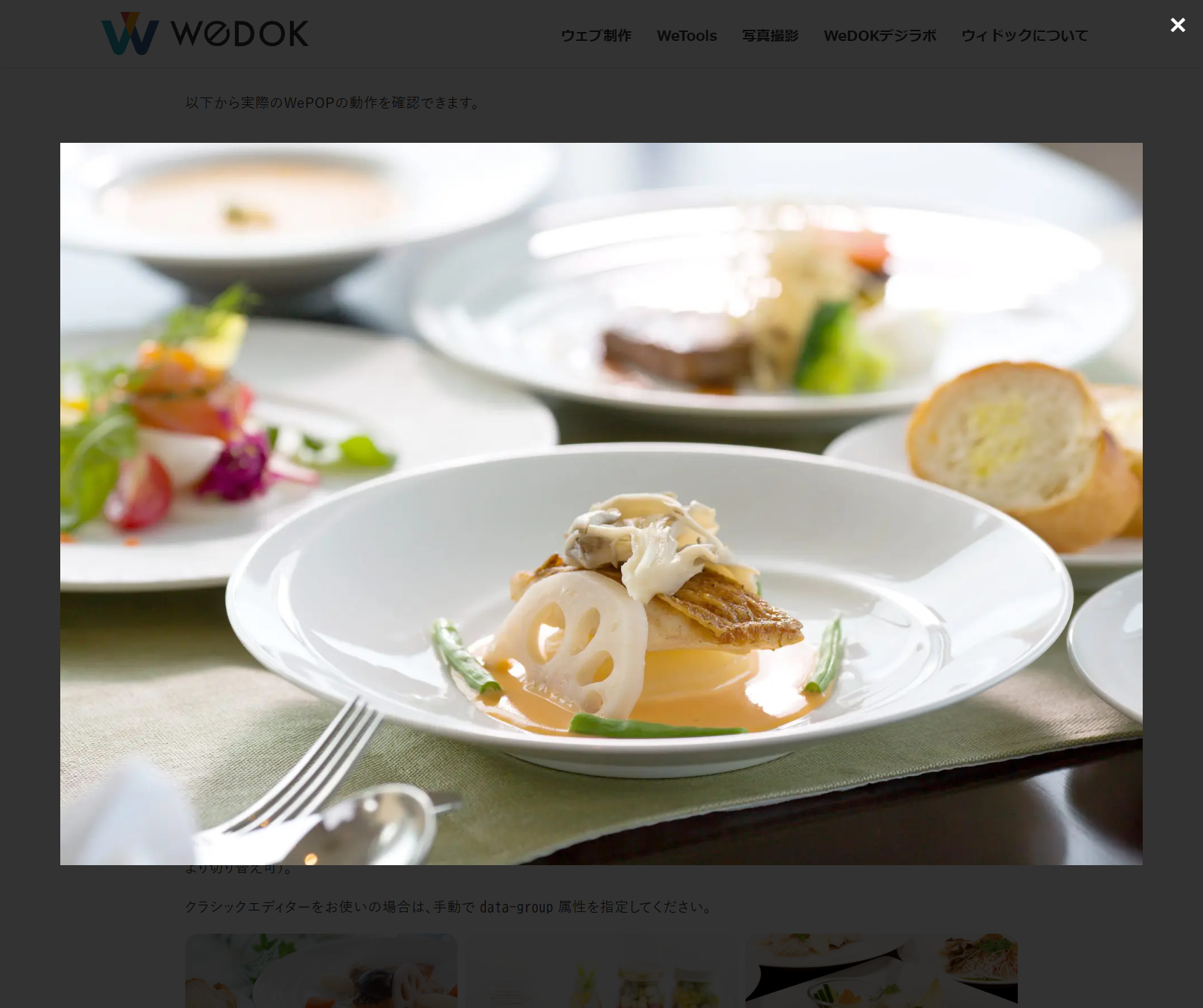 Single image popup display