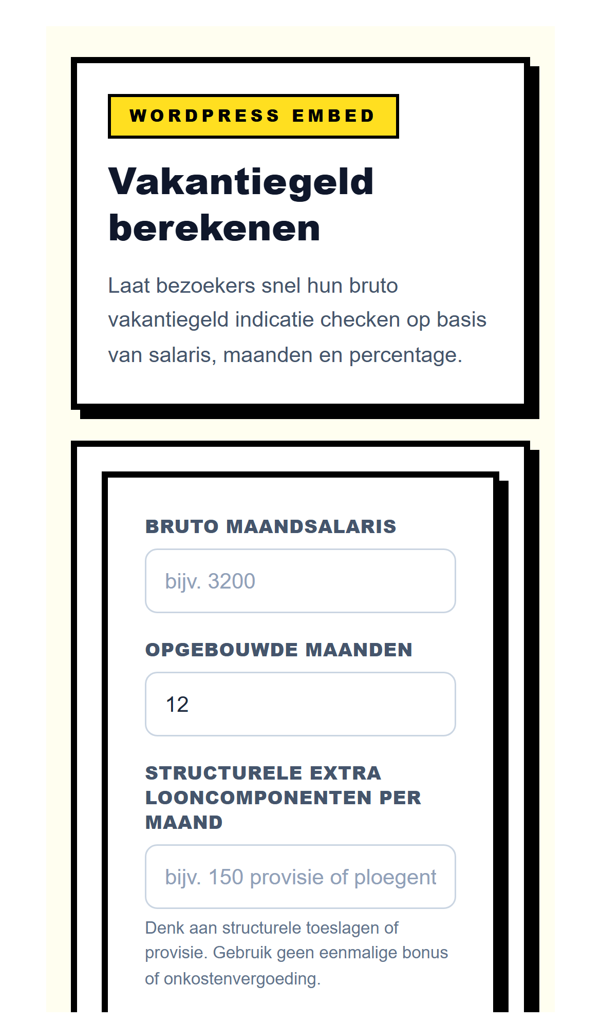 Mobile view of an embedded tool