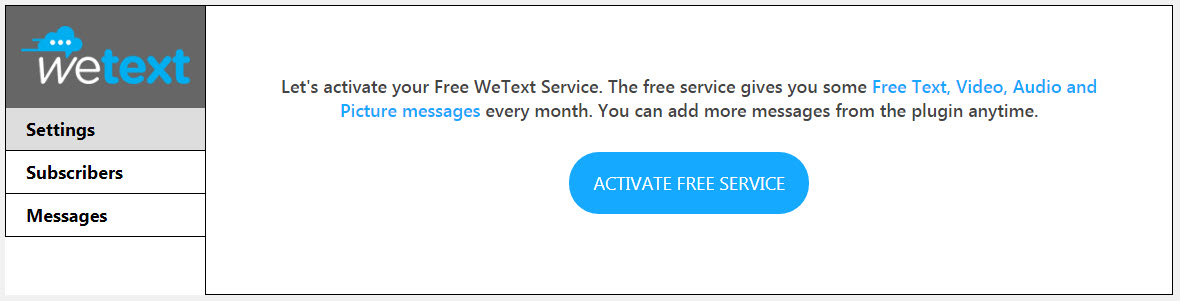 Activate free service.