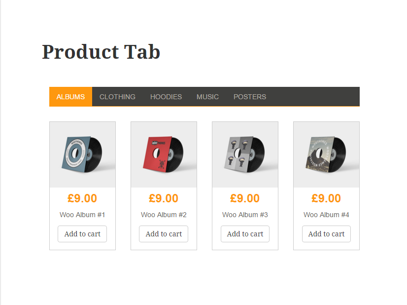 Woocommerce product tab