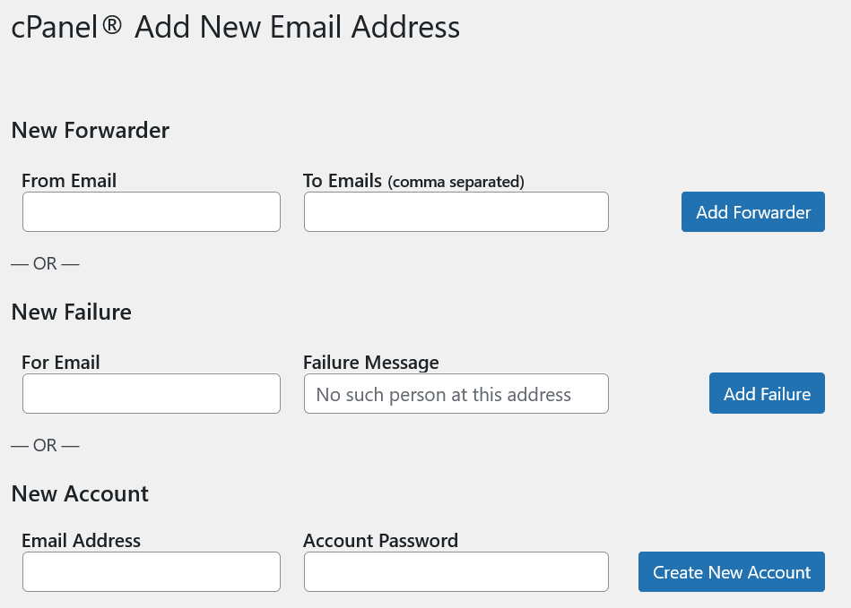 Email sendt to existing email upon new account creation (optional)