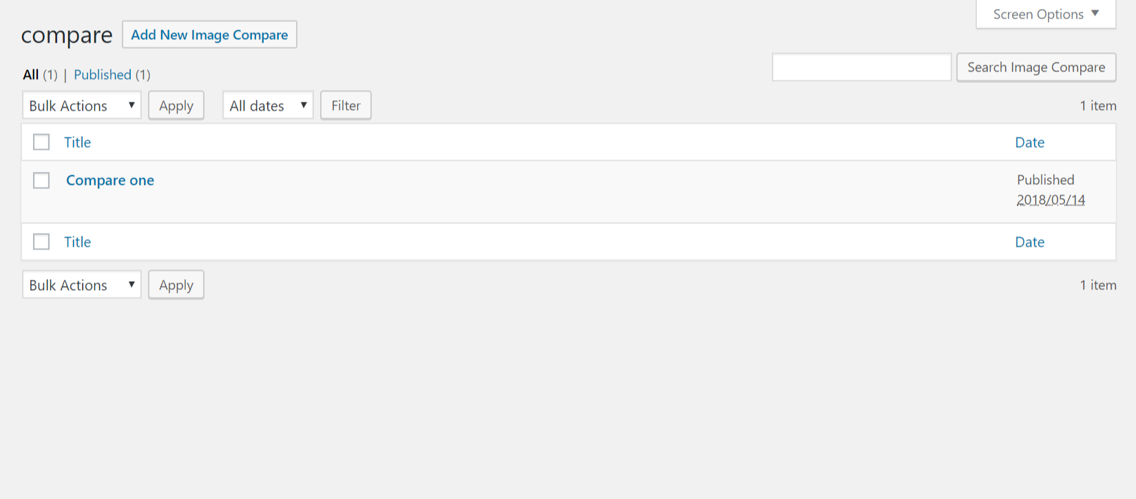 Back-end Interface (All Posts Admin)