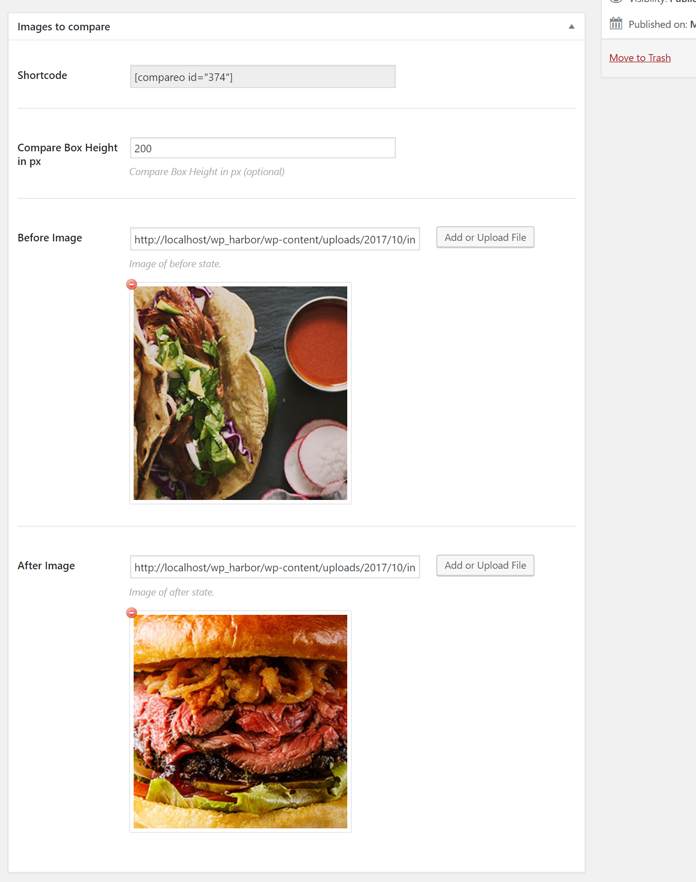 Back-end Interface (Options)