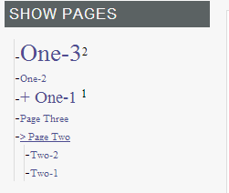Pages tree