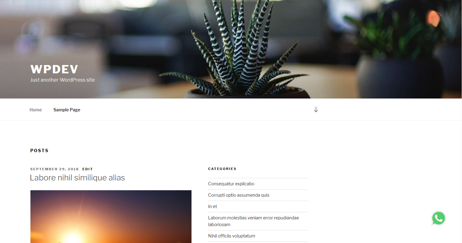 WhatsChat icon on left side bottom of page