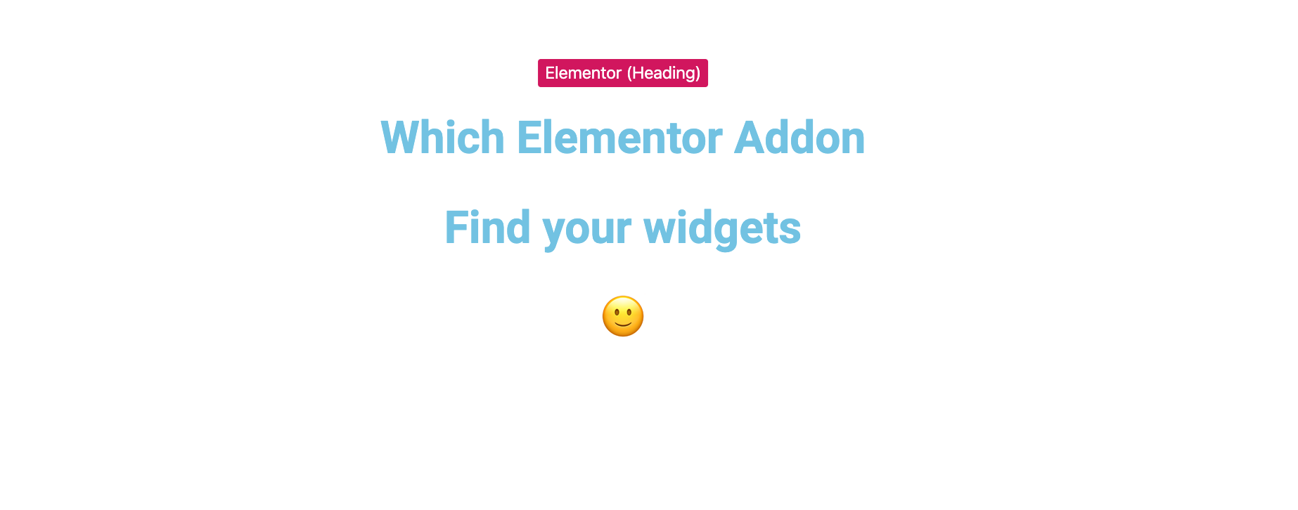 Frontend View - Which Elementor Addon