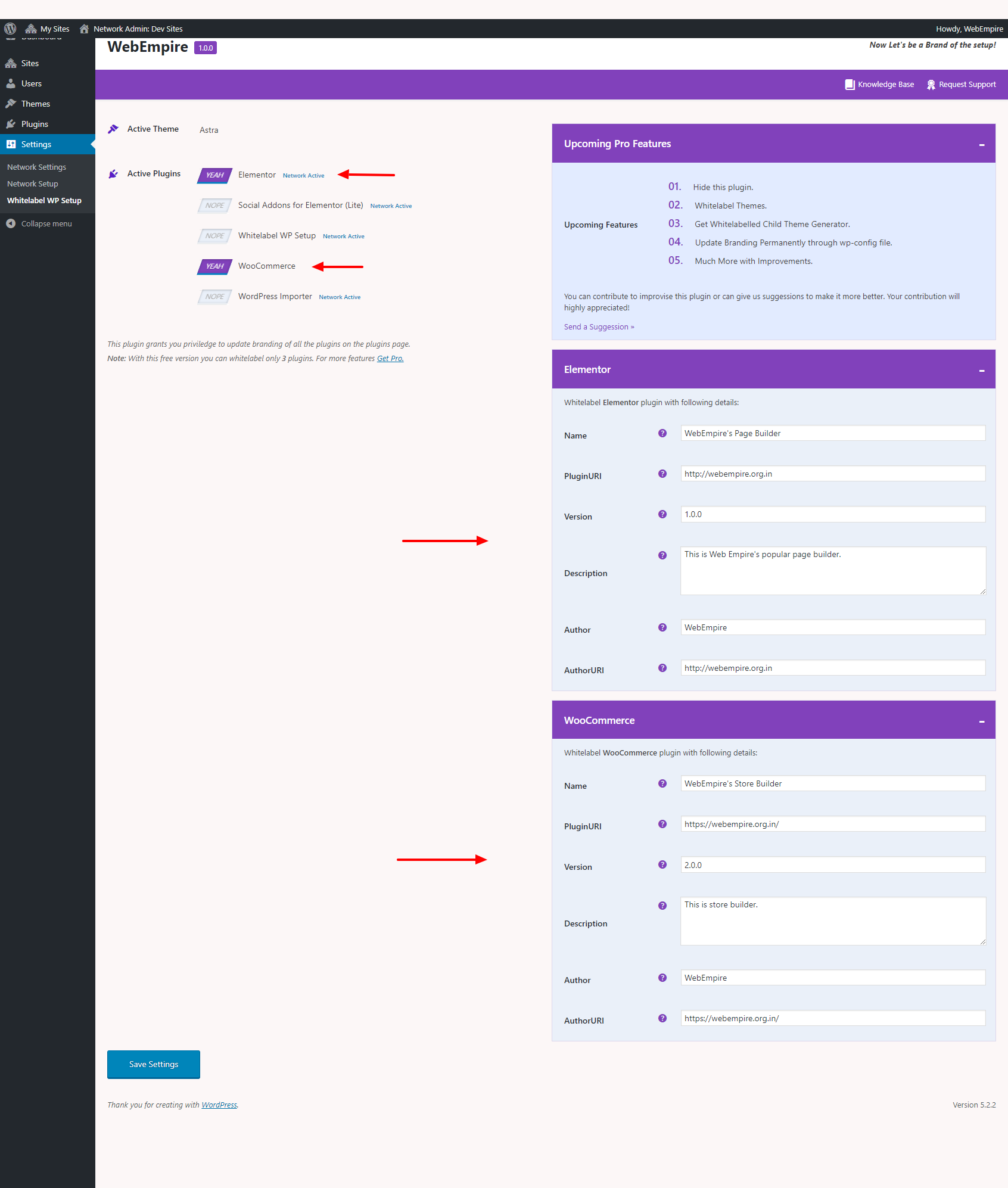 Initial plugins view (Before Whitelabel)