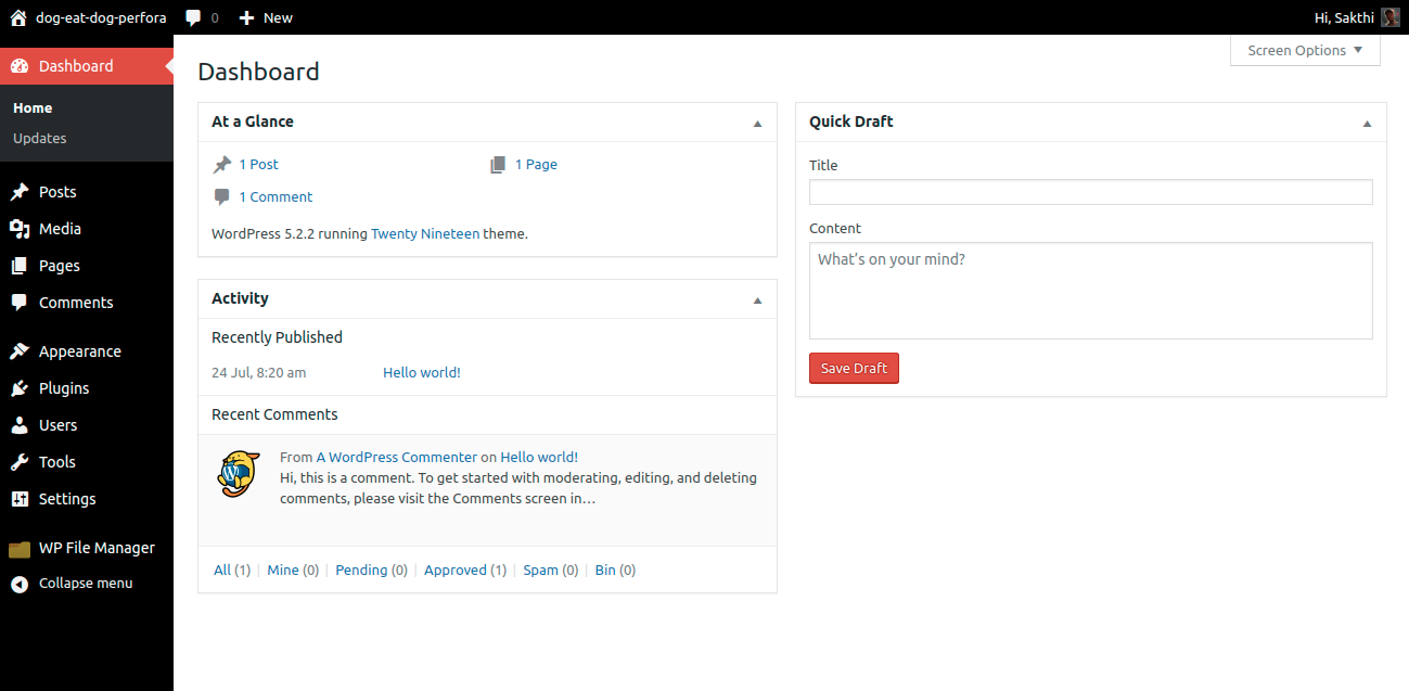 Wp-admin Panel New Look