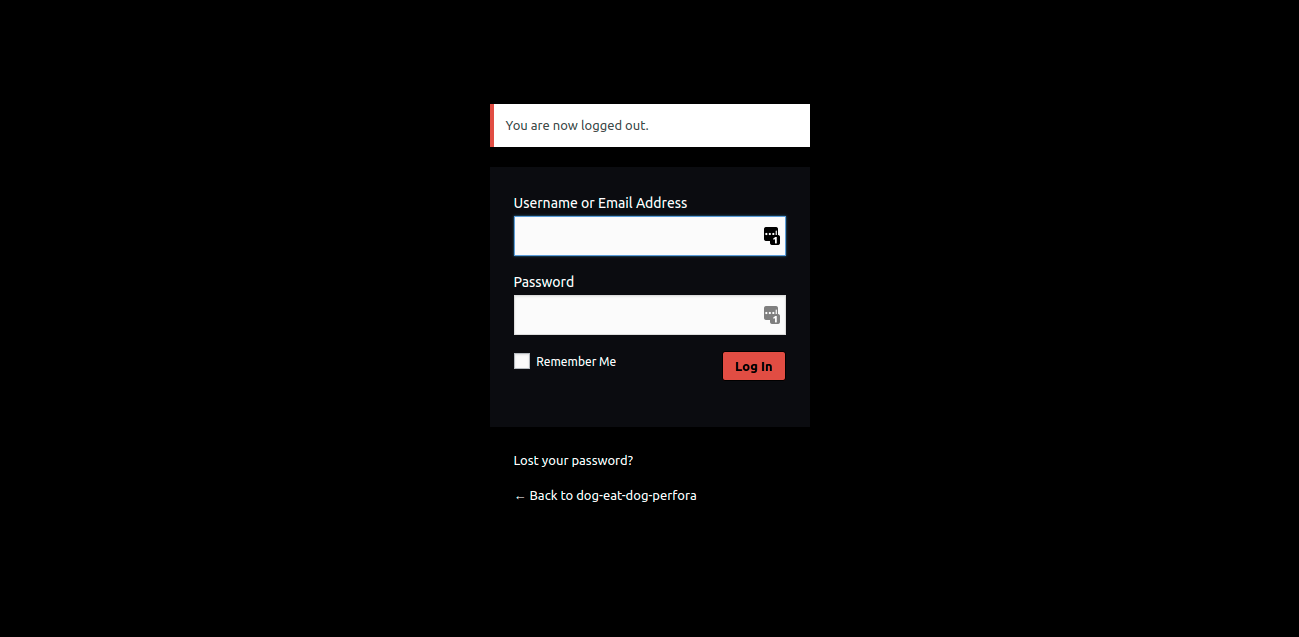 Login Page Dark Midnight Look